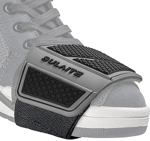 AMZLORD Motorrad Schuhe Schaltschutz, Motorrad Gangschaltung Gummi Schuhschutz mit Einstellbarem elastischem Band, Universal Motorrad Schaltpad Schuhschutz Pads Schaltabdeckung (Braun)