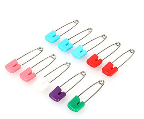 10pcs Sicherheitsnadeln Baby Sicherheitsnadeln Windel Windel Pins Edelstahl Sicherheitsnadeln Pin Supplies abschließbar Baby Windeln und Kinderbekleidung