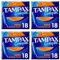 Tampons Multipack Tampax Compak Super Plus | with Applicator | 18 x 4 Packs (72) | Value Multipack | Heavy Flow, Leak Protection, Super Absorbent