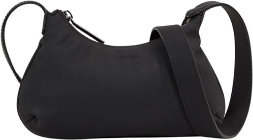Calvin Klein Damen Umhängetasche Crossbody Klein mit Reißverschluss, Schwarz (Ck Black), Einheitsgröße