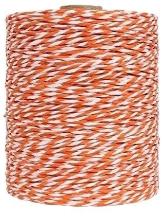 Luxury Crochet Paper Yarn for DIY Knitting Summer Straw Hat and Handbags (Color : Orange White)