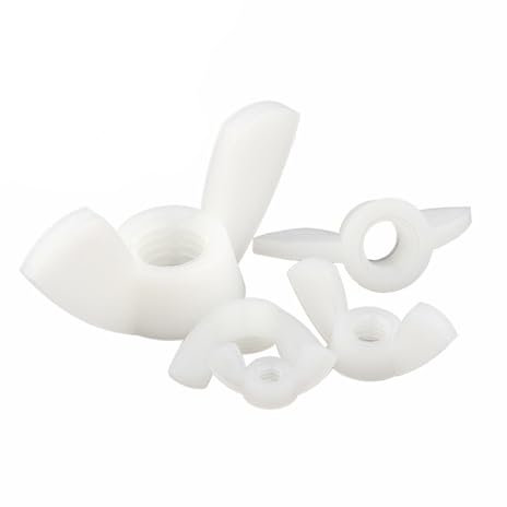 5/10/20 STÜCKE M3 M4 M5 M6 M8 M10 M12 Kunststoff Nylon Flügelmutter Daumenfest for Befestigungsbolzen Und Schrauben(White,M12-5PCS)