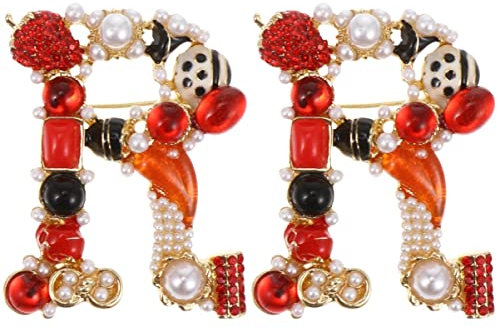 BESTYASH 2 Stk Brief Brosche Rucksäcke Anstecknadel englische buchstaben brosche Alphabet Mantelnadel abstecknadeln haircharm coat pin Kleidungsdekor Brosche in Buchstabenform Zinklegierung