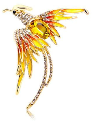 Kristall Phoenix Vogel Bunte Brosche Vogel Brosche Strass Tier Pin Modeschmuck Zubehör Geschenk für Mama Frau Frauen Mädchen
