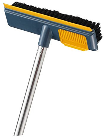 COLLBATH Bodenreinigungsbürste Mit Steifen Borsten Und Wischer Für Fliesen Bad Und Küche Mit Ergonomischem Für Müheloses Reinigen