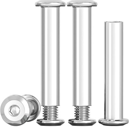 Drenky 10 Piezas Tornillos De Conexión M6x35mm Acero Inoxidable A2 V2A (10 x Tornillos, 10 x Tuercas Cilíndricas) M6 Para Muebles, Armarios, Tableros De Madera