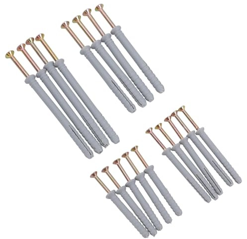 Tornillos y anclas de pared sin procesar para ladrillo, hormigón, madera, 5 mm - 8 mm, 18 unidades