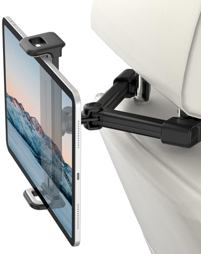 FINTIE Supporto Tablet Auto, Porta Universale per Tablet - [360° Rotazione] Supporto Tablet Regolabile per iPad Air/Pro/Mini, Galaxy Tab, Smartphone e Tutti i Dispositivi da 6-13 pollici, Nero