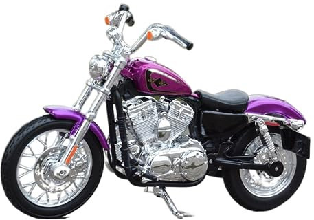 Für Harley 2013 XL 1200V Seventy-Two 1:18 Motorrad Modell Serie Die-Cast Fahrzeug Realistische Motorrad Ornament Männer Geschenk Sammlerstück Erinnerungsstück Motorrad Modell Motorrad-Modelle(Purple)