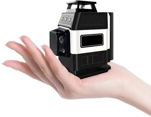La-ser Nivel, Nivel láser mini 4D de 16 líneas, autonivelante, 360 grados, cruces horizontales y verticales, línea verde, con control remoto