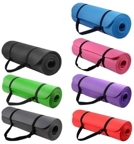 Sportmatte Gymnastikmatte SCHWARZ Yogamatte Joga Matte Fitnessmatte rutschfest (Lila,183 * 61 * 1.5cm)