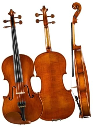 Violinen-Musikinstrument Handgemachte 3/4 Geige Für Erwachsene(Glossy,1/2)
