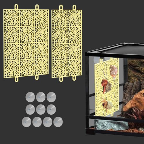 Hermit Crab Climbing Wall Set – 2 Pack Mesh Ladder Climbing Toy for Hermit Crabs, Gecko, Spider and Reptile Pets Tank Accessories Enrichment Habitat Decor for Climbing, Exercise and Exploration