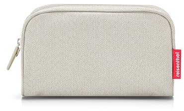reisenthel Makeup case heringbone Sand - rechteckiges klassisches Etui zur Aufbewahrung All Ihrer wichtigen Make-up-Utensilien. Kosmetik, Organizer, Kulturbeutel