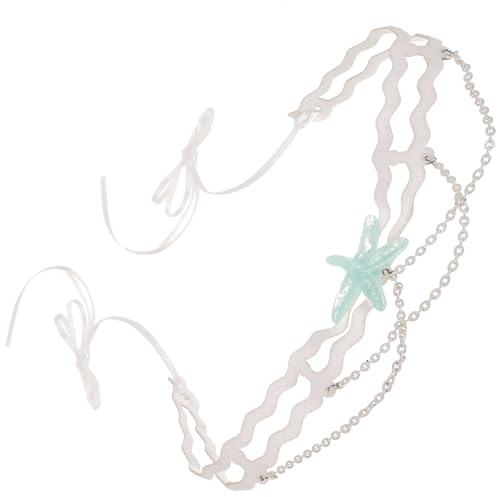 TEHAUX Seestern Halskette Damen Kurz Choker Schlüsselbeinkette Boho Strand Schmuck für Meerjungfrauen Cosplay Urlaub