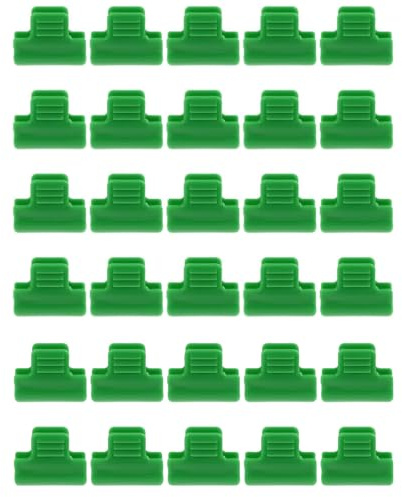 30PCS Greenhouse Clips - 11mm Garden Hoops Clamps - PP Plastic Tunnel Hoop Clips for Greenhouse Film Shade Netting Row Covers Insect Net - Reusable Fasteners (Green)
