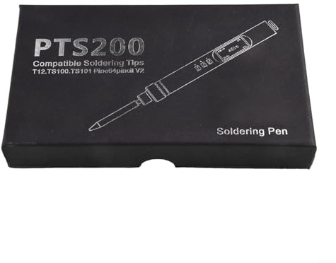 PTS200 Station de soudage numérique réglable avec entrée USB-C PD3.0 65 W, contrôle de température de 50 à 450 °C, écran de 0,96, entièrement pour corps en métal CNC, compatible (argenté)
