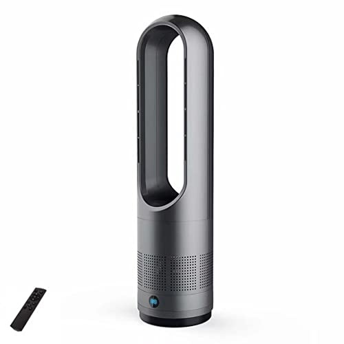 Ventiladores eléctricos de refrigeración y calefacción Ventilador Torre sin aspas 18 Calentador Ambiente 1400W purificador Aire oscilación 80° 8 velocidades Temporizador h Pantal