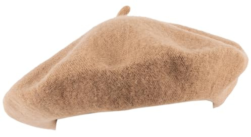 Hat To Socks Einfarbige Baskenmütze aus Wollgemisch für Damen und Herren
