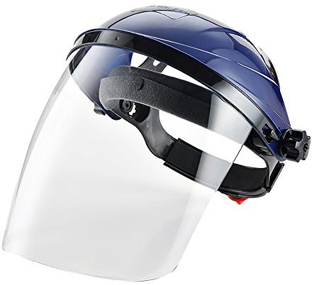 Zhi Jin Adjustable Clear Safety Face Shield Visor Screen Mask Helmet Anti Scratch Splash Eye Protection Cover Blue