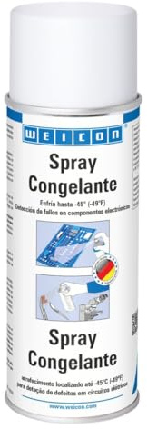 WEICON Spray Congelante 400 ml, enfriamiento directo hasta -45 °C | Apto para detección de fallas en electrónica y reparación industrial
