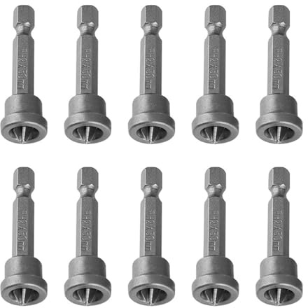 Cacciavite magnetico a sgancio rapido Cacciavite magnetico Cacciavite a testa conica Punte trapano per cartongesso Cartongesso Localizzazione 10 Pz 50mm PH2