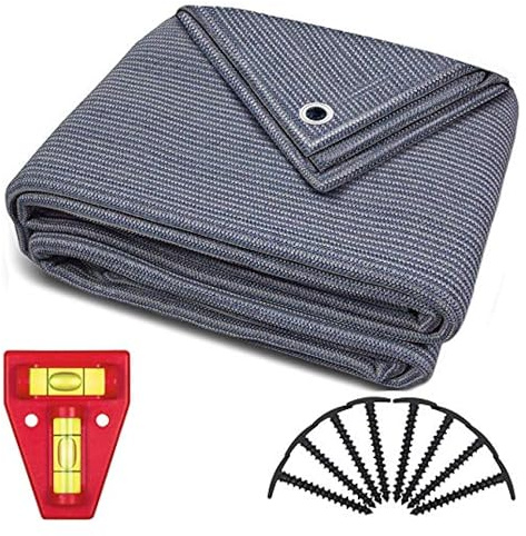 Smartpeas Vorzeltteppich - Camping Outdoor Teppich Blau/Grau - Camping Vorzeltteppich ist Aus Polyethylen (HDPE) Mit Edelstahl-Ösen Robust & Waschbar- New