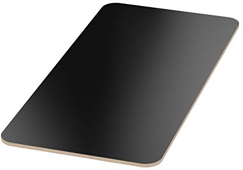 AUPROTEC 50x30 cm Multiplex Platte | schwarz | Eckenradius 100mm | 18mm | Holzplatte, abgerundeten Ecken, mehrlagig querverleimt, astarme Oberfläche, Birke BB Qualität, für Handwerk, industrie & DIY