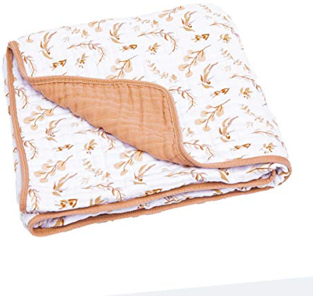 Parker Baby Co. Baby Quilt Blanket for Nursery & Tummy Time: Prairie Floral