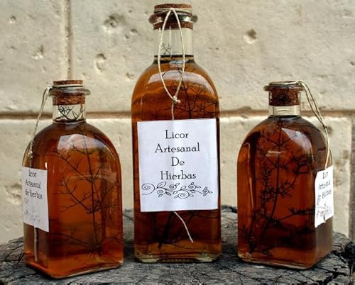 Vidrios de Levante - Set 6 Frascas de Vidrio con Tapón de Corcho 1L
