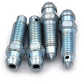 FHYTGBS 4 STÜCKE Faden Bremse Bleeder Schraube M7 x 1,0 mm Motorrad Fahrrad Bremssattel Stahl Bluten Schraube Nippel