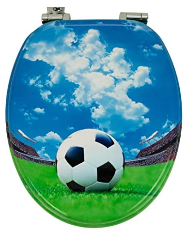 OGOMONDO Sedile Wc Copri Water Universale Frizionato Colorato Fantasia MDF Chiusura Rallentata