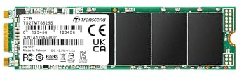 Transcend 2TB MTS825S M.2 SATA III 2280 SSD, SLC-Cache, B+M-Schlüssel | Nicht kompatibel mit NVMe-Steckplätzen, internen SSDs, LDPC-Fehlerkorrektur (ECC) für Laptops und Desktop-PCs