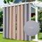 ele ELEOPTION Tende da Esterno Tenda da Sole per Esterno, Impermeabile con Anelli Oscurante Termiche per Verande Giardino Cortile Balcone, Cuciture Beige Grigio Chiaro, 2 Pezzi / 132 x 213 cm
