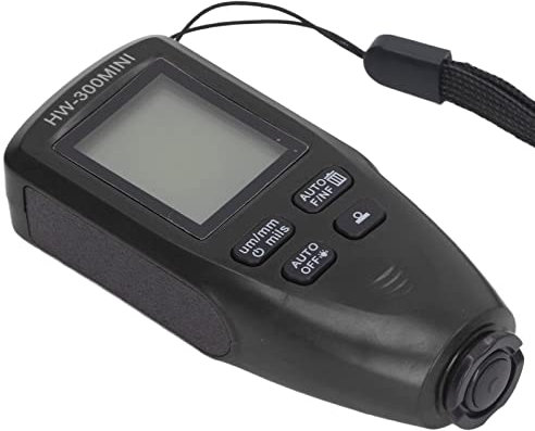 Auto-Schichtdickenmessgerät, 0 Bis 2000 µm, Automatische Messung, Automobil-Lackschichtdickenmessgerät (Schwarz)
