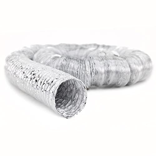 RecPro RV 2-Inch Flexible Foil Air Duct Hose | Non-Insulated Foil Ducting | 25 Feet Long