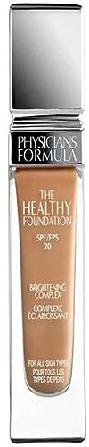 Physicians Formula The Healthy Foundation, Base Líquida Duradera, Ligera y Construible con Acabado Satinado, Tono MN4