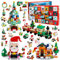 Calendario de Adviento Navideño 2024, Calendario Navideño de 24 Regalos, Calendario de Adviento con 24 Sorpresas Navideñas Juguetes de Bloques de Construcción, Juguetes de Navidad para Niños y Niñas