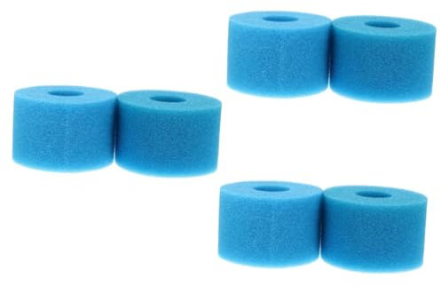 Yardwe 6pcs Heavy Duty Sponge Swimming Pool Filter Replacement Filter Cartridge for Pool Pump Sponge Cleaner