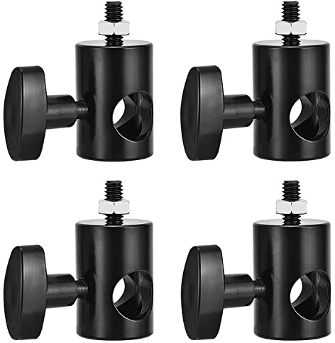 KAGYOKU 4er Pack Schnellwandeladapter mit 1/4 Schraube, multifunktionaler Stativ Spitzenadapter – für Studio-Monitorständer, Kamerahalterung, Fotostudio Fotografie-Lichtstativ