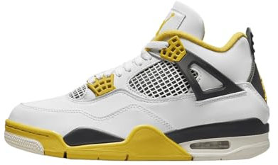 Air Jordan 4 Retro Da Donna Scarpe, Bianco/zolfo vivido/antracite/latte di cocco, 38.5 EU