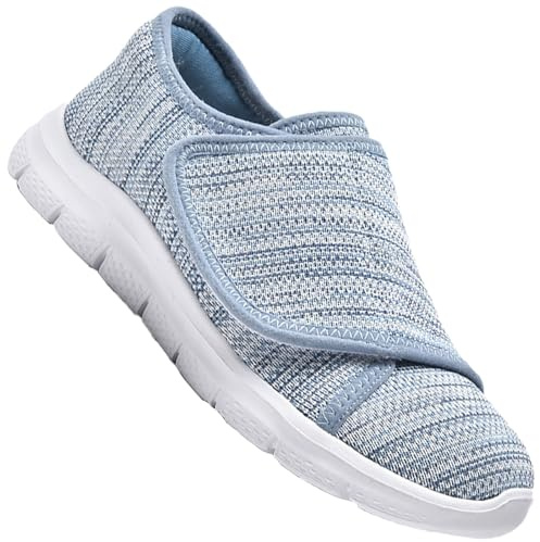AEHO Scarpe Ortopediche Donna Estive Scarpe per Diabetici Donna Scarpe Ginnastica a Strappo Scarpe da Corsa Traspiranti in Rete Scarpa per Riabilitazione,Blu,39/245mm