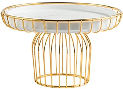 LLXTJJY Espositore per torte di lusso Espositore per torte in ceramica bianca Decorazione per la tavola da dessert Tè pomeridiano Portabicchieri per tazze di carta per matrimoni