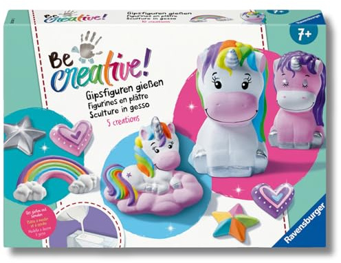 Ravensburger – Be Creative – Figurines Licornes – 10 Objets à réaliser en plâtre – Décoration – Loisir créatif – Dès 7 Ans – 25531