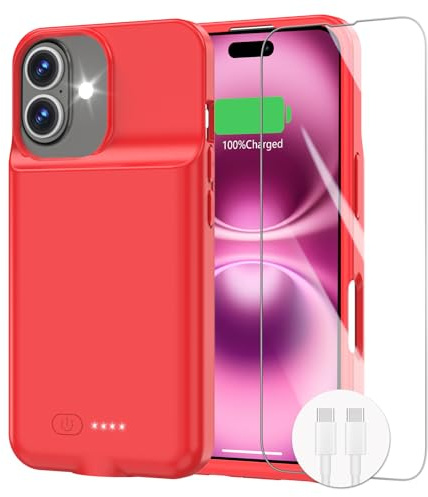 Akkuhülle für iPhone, Ladehülle, tragbares Akku-Ladegerät, 6,7 Zoll
