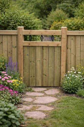 Wooden Garden Gate Pedestrian 3 ft 90cm (90 cms High x 83 cms Wide x 5 cms Deep)