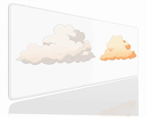 Tapis de Souris XXL 1600x800x4mm Grand Tapis de Bureau Tapis de Souris Gamer Tapis Bureau Gaming Antidérapant Résistant à l'eau, Tapis Souris XXL Mouse Pad Mat Cloud sous-Mainm, Clavier Souris J-222