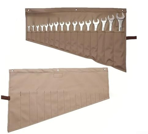 Schraubenschlüssel-Aufbewahrungstasche, strapazierfähige, gewachste Canvas-Werkzeugtasche, 58 x 47 cm, Hardware-Werkzeug-Aufbewahrungstasche