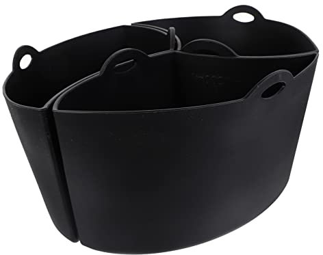 Alipis Kitchen Essential Reusable Slow Cooker Liner Silicone Divider for Ingredient Cooking Black
