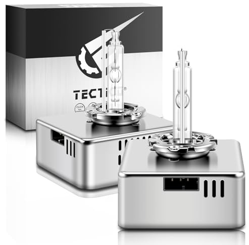 TECTICO D5S Xenon Brenner 35W 6000K 12V HID Scheinwerferbirn 300% Heller Diamond Weißlicht, mit Vollmetallsockel, Plug & Play, 2 Stücke